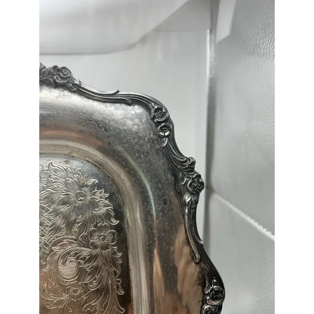 Silverplate International Silver Co. “American Rose” Serving Platter